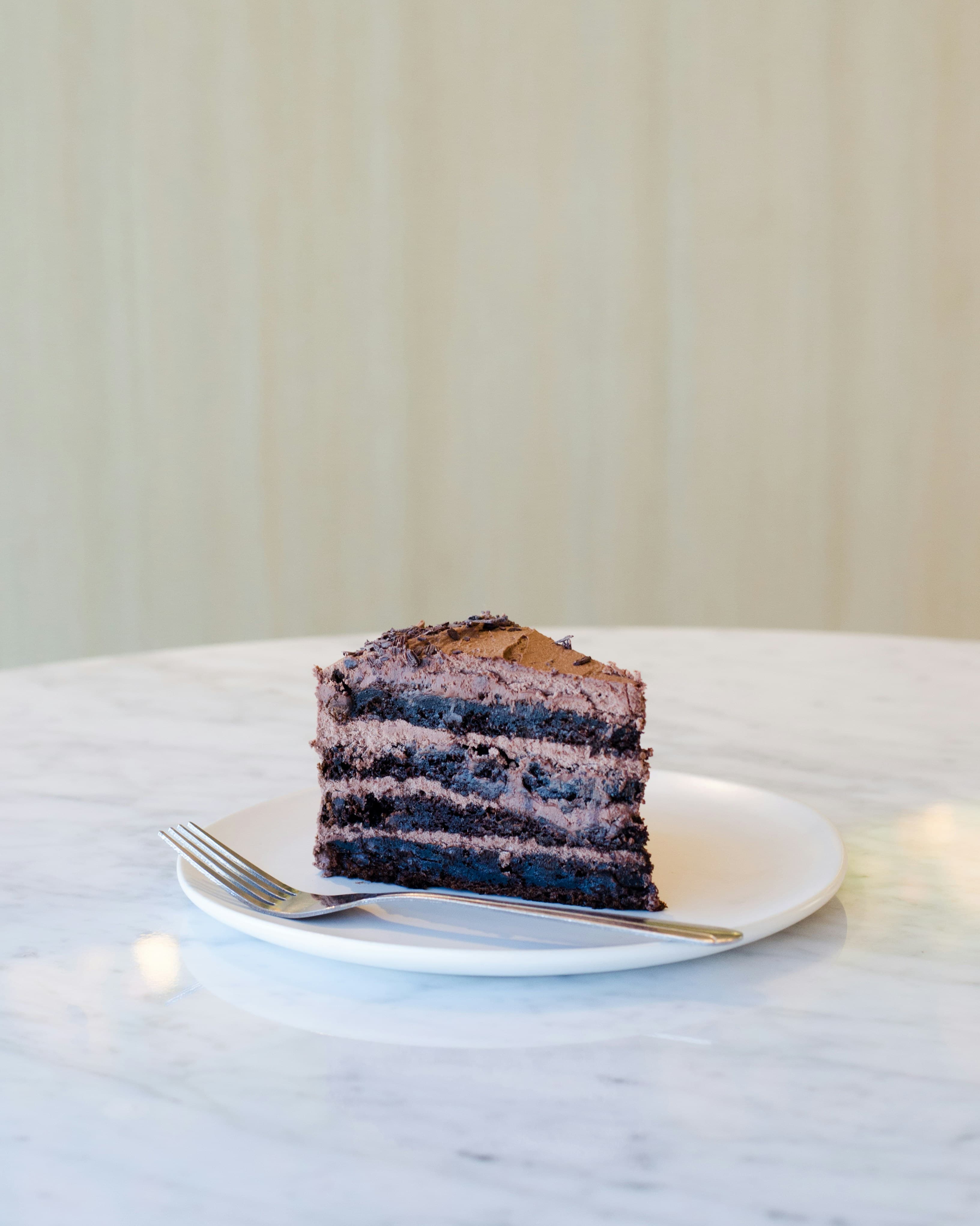 slice of chocolate cake