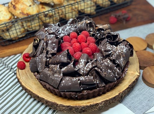 Chocolate Mousse Raspberry tart