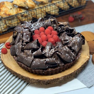 Chocolate Mousse Raspberry tart